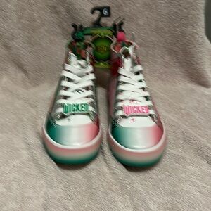 NEW Wicked | Ground up High-Top Sneakers in Pink and Green, size 6
